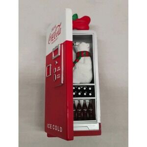 Coca Cola Vending Machine Mischief Polar Bear Collection Christmas Ornament